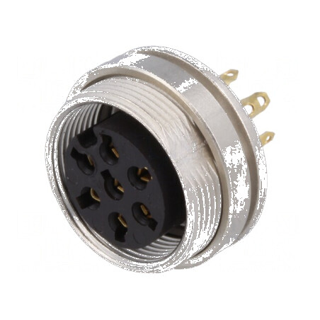 Conector M16 soclu mamă lipire PIN 7 5A 250V IP40 0,75mm2 | Electronic-mag.ro | Componente Electronice