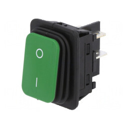 Rocker DPST ON-OFF 20A/250VAC Verde Fără 1930 100mΩ | Electronic-mag.ro | Componente Electronice