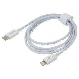 Cablu Apple Lightning la USB C 1m alb 20W | Electronic-mag.ro | Componente Electronice