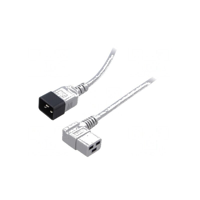 Cablu 3x1,5mm2 IEC C19 mamă unghi, IEC C20 tată PVC 1m gri | Electronic-mag.ro | Componente Electronice Cablu 3x1,5mm2 IEC C19 mamă unghi, IEC C20 tată PVC 1m gri | Electronic-mag.ro | Componente Electronice