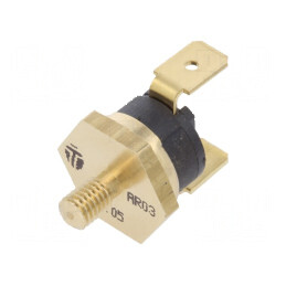 Termostat SPST-NC 100°C 16A 250VAC cu terminali 6,3mm | Electronic-mag.ro | Componente Electronice