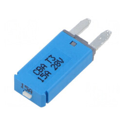 Siguranță termică 15A 28VDC auto 12,45mm | Electronic-mag.ro | Componente Electronice
