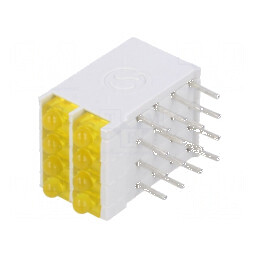 LED galben 1,8mm 8 diode 10mA 38° 2,1V 13mcd | Electronic-mag.ro | Componente Electronice