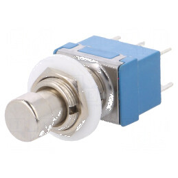Comutator acţionat prin apăsare Poz 2 DPDT 1A/250VAC Ø12,2mm | Electronic-mag.ro | Componente Electronice