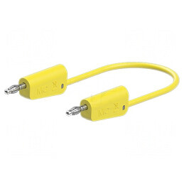 Cablu de măsurare 60VDC 30VAC 32A 0,5m galben | Electronic-mag.ro | Componente Electronice