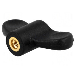 Buton reglare fluturi M6 12mm H24mm | Electronic-mag.ro | Componente Electronice