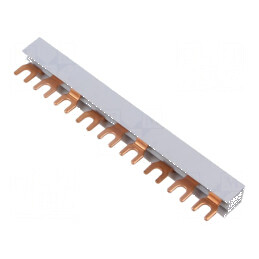 Bară colectoare 12mm² Poli 3 Unom 400V 80A tip pieptene PVC | Electronic-mag.ro | Componente Electronice
