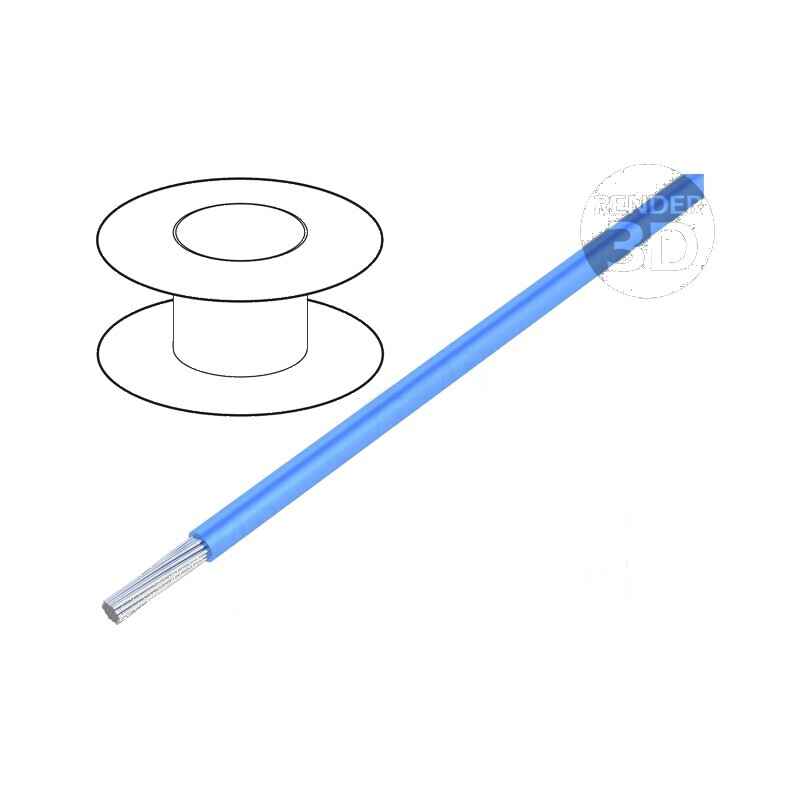 Cablu litat 8AWG PVC Albastru 600V CPR fără clasificare | Electronic-mag.ro | Componente Electronice