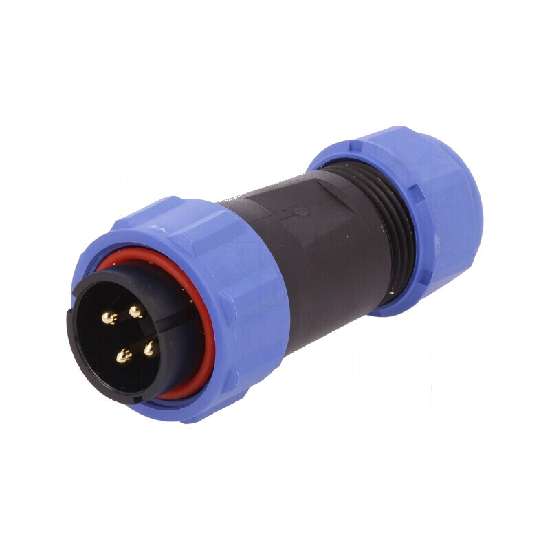 Mufă SP21 tată PIN 4 IP68 30A 500V pentru cablu 4,5÷7mm | Electronic-mag.ro | Componente Electronice Mufă SP21 tată PIN 4 IP68 30A 500V pentru cablu 4,5÷7mm | Electronic-mag.ro | Componente Electronice