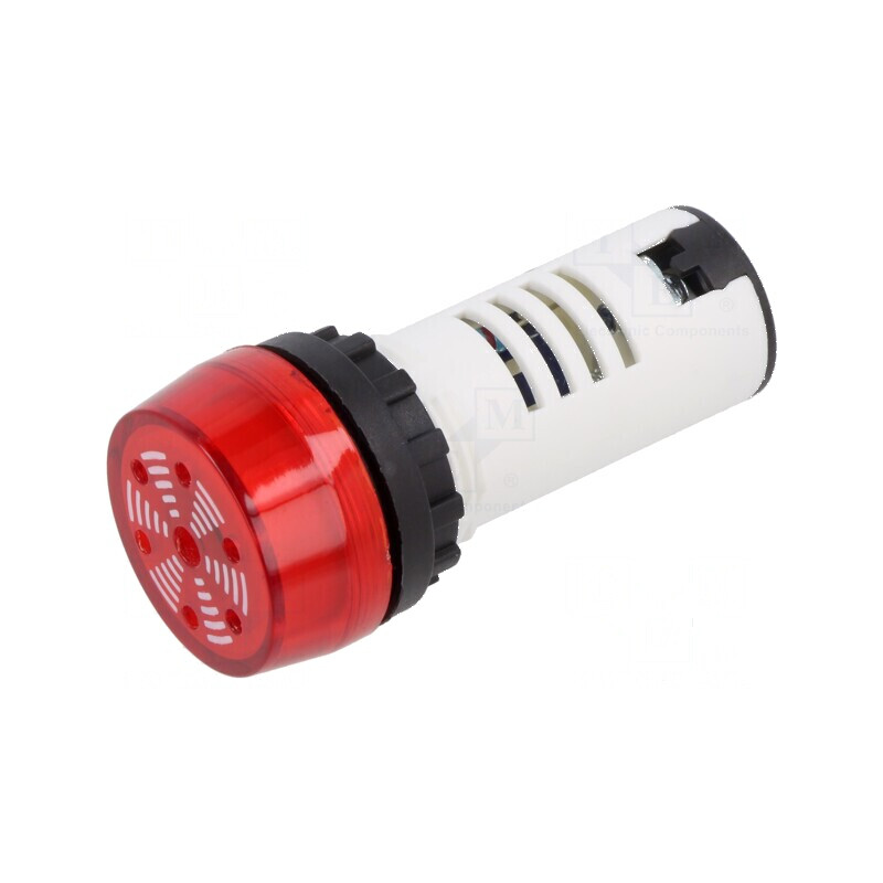 Semnalizator acustic 80dB 12VDC Ø22mm IP40 fără iluminare | Electronic-mag.ro | Componente Electronice