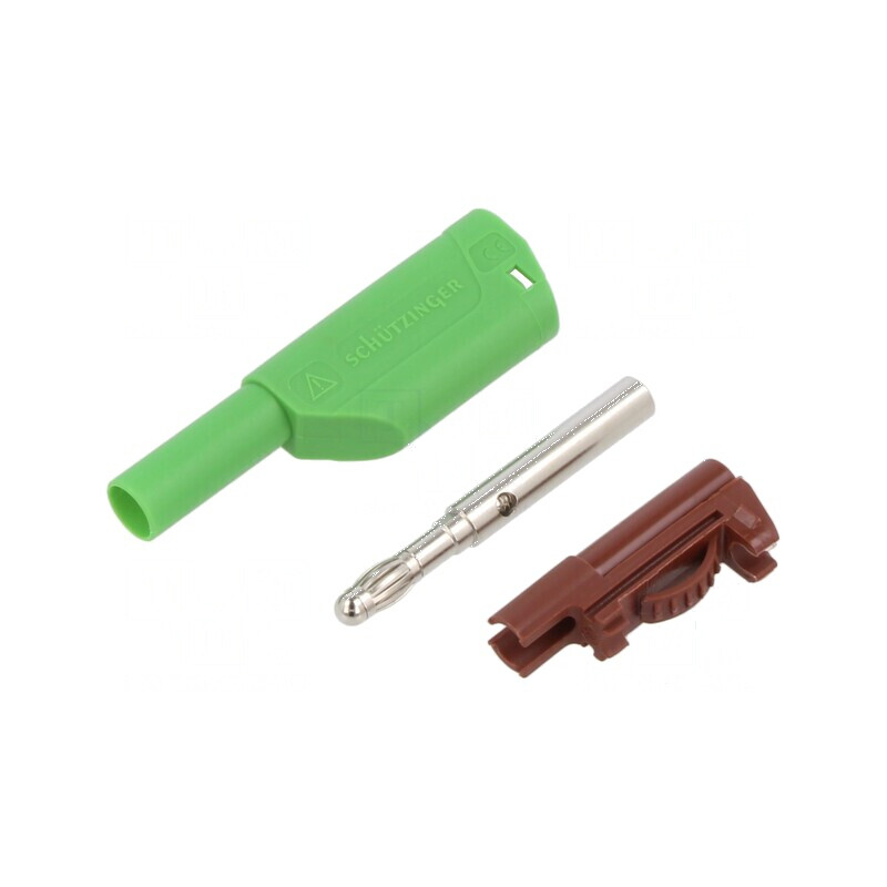 Conector banană 4mm 32A 1kV verde nichelat | Electronic-mag.ro | Componente Electronice Conector banană 4mm 32A 1kV verde nichelat | Electronic-mag.ro | Componente Electronice