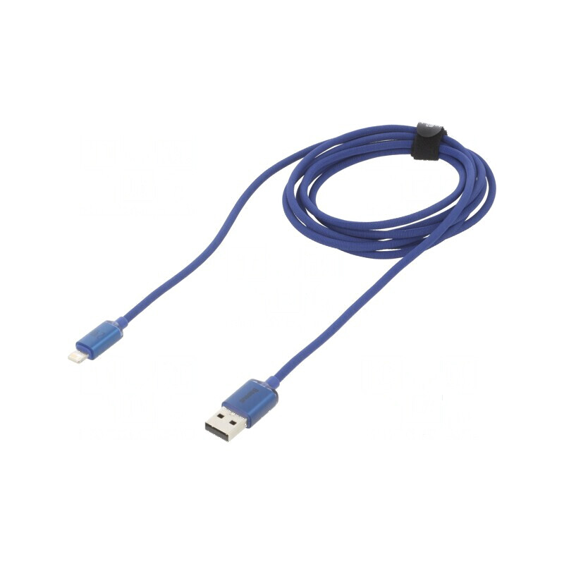 Cablu USB 2.0 Apple Lightning - USB A 2m Albastru | Electronic-mag.ro | Componente Electronice Cablu USB 2.0 Apple Lightning - USB A 2m Albastru | Electronic-mag.ro | Componente Electronice