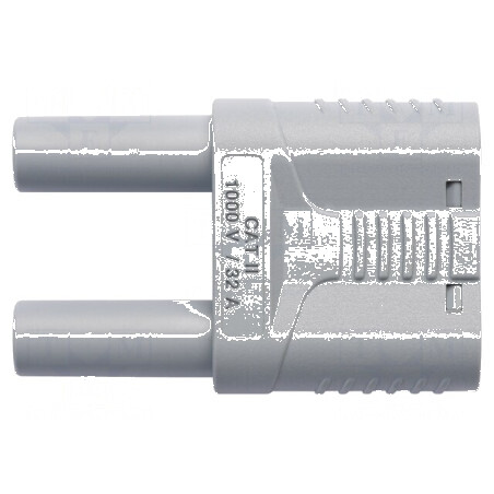 Conector banană 4mm stacabil 32A 1kVAC gri nichelat | Electronic-mag.ro | Componente Electronice