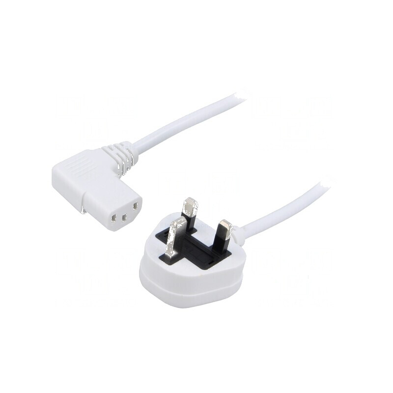 Cablu 3x0,75mm² BS 1363 cu mufă IEC C13 mamă 90° PVC 1,8m | Electronic-mag.ro | Componente Electronice Cablu 3x0,75mm² BS 1363 cu mufă IEC C13 mamă 90° PVC 1,8m | Electronic-mag.ro | Componente Electronice