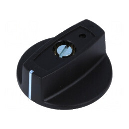 Buton rotativ ABS negru Ø40x16mm, Øax: 6mm, model A2440 | Electronic-mag.ro | Componente Electronice