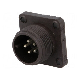 Conector circular soclu CM IP67 5 PIN argintat tată | Electronic-mag.ro | Componente Electronice