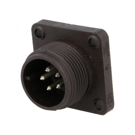 Conector circular soclu CM IP67 5 PIN argintat tată | Electronic-mag.ro | Componente Electronice