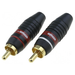 Conector RCA mufă tată drept lipire cablu 6mm 2 bucati | Electronic-mag.ro | Componente Electronice