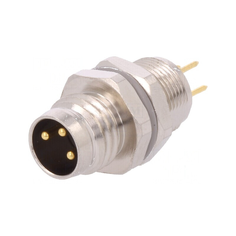 Conector M8 tată 3 pini neecranaţi soclu IP67 60V 2,5-3,5mm | Electronic-mag.ro | Componente Electronice