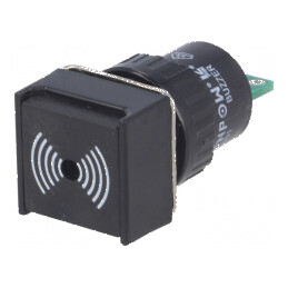 Semnalizator acustic 75dB fără iluminare IP40 Ø16mm 12VDC | Electronic-mag.ro | Componente Electronice