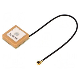 Antenă GPS 0dBi RHCP 50Ω pentru încastrare 15x15x6,8mm | Electronic-mag.ro | Componente Electronice