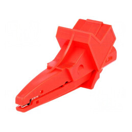 Bornă crocodil 20A 1kVDC roşie pentru cabluri max. 25mm | Electronic-mag.ro | Componente Electronice