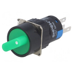 Comutator rotativ SPDT 3A/220VAC 2A/24VDC 2 poziții | Electronic-mag.ro | Componente Electronice