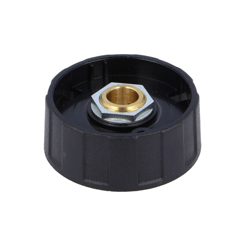 Buton rotativ ABS negru Ø40x15,5mm pentru ax de 8mm | Electronic-mag.ro | Componente Electronice
