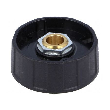 Buton rotativ ABS negru Ø40x15,5mm pentru ax de 8mm | Electronic-mag.ro | Componente Electronice
