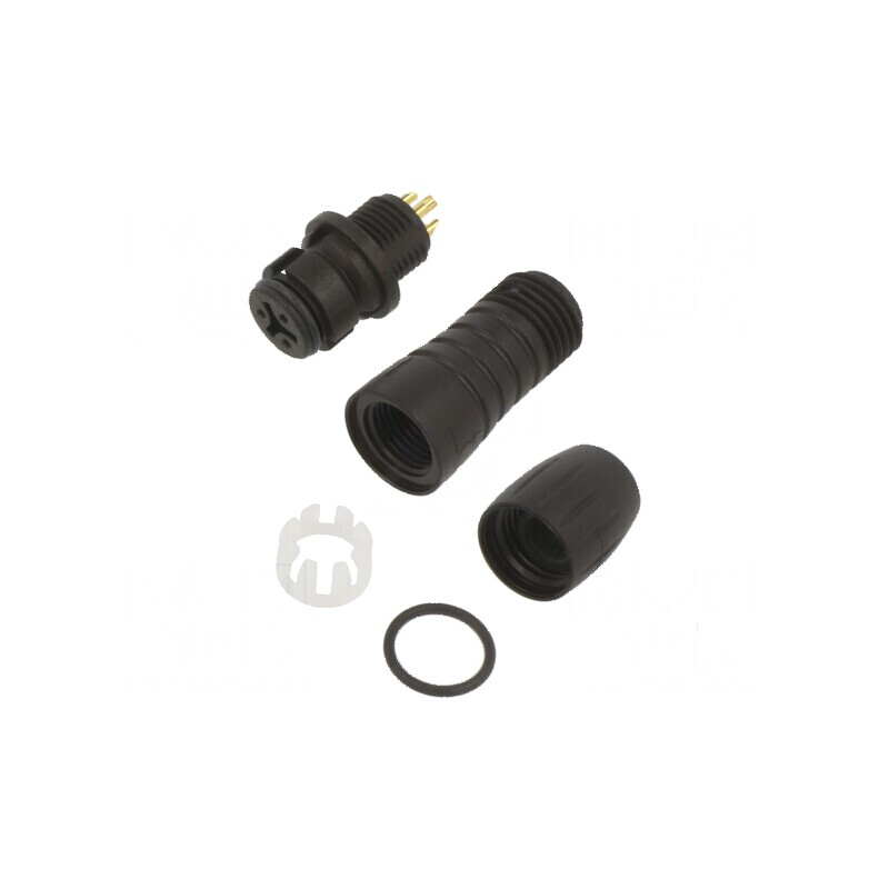 Conector circular 620 125V 3 pini mufă mamă lipire pe cablu | Electronic-mag.ro | Componente Electronice