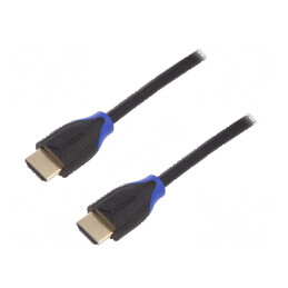 Cablu HDMI 2.0 2m negru cu mufe HDMI la ambele capete | Electronic-mag.ro | Componente Electronice