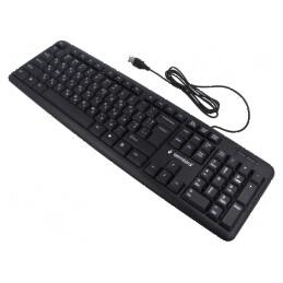 Tastatură USB A Cablu Neagră UA Layout 1,5m | Electronic-mag.ro | Componente Electronice