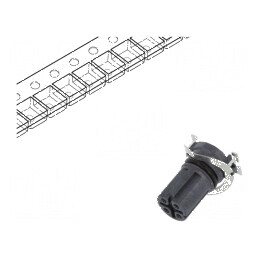 Conector M12 soclu PIN 4 mamă D-Ethernet pentru PCB SMT | Electronic-mag.ro | Componente Electronice