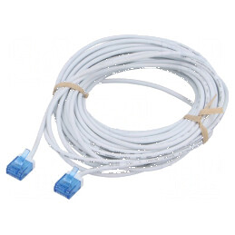Cablu Patch U/UTP 6a Cu LSZH alb 10m 32AWG -20÷75°C | Electronic-mag.ro | Componente Electronice