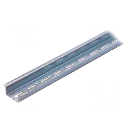 Şină DIN TS35 1m perforat oţel zincat 15mm înălţime profil | Electronic-mag.ro | Componente Electronice