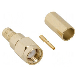 Conector RP-SMA Reverse Mamă Drept 50Ω pentru Lipire sau Crimpat | Electronic-mag.ro | Componente Electronice
