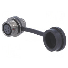 Soclu ST12 mamă PIN 5 IP67 5A 180V lipire 0,75mm2 -25÷85°C | Electronic-mag.ro | Componente Electronice