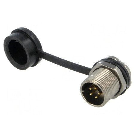 Soclu ST12 tată PIN 5 IP67 5A 180V 0,75mm2 -25÷85°C | Electronic-mag.ro | Componente Electronice