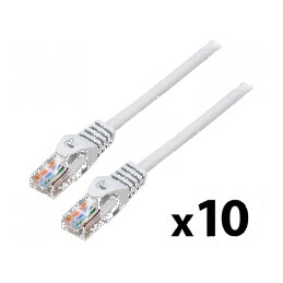 Cabluri patch U/UTP 5e 1m 26AWG CCA PVC gri - 10 bucăți | Electronic-mag.ro | Componente Electronice