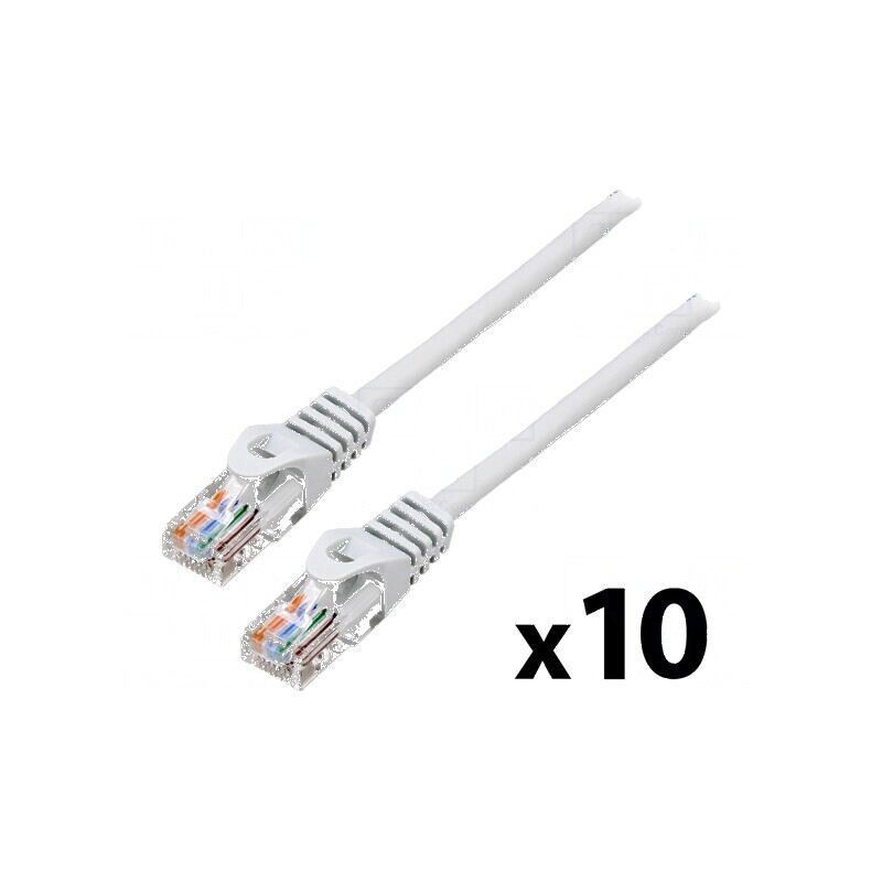 Cabluri patch U/UTP 5e 1m 26AWG CCA PVC gri - 10 bucăți | Electronic-mag.ro | Componente Electronice