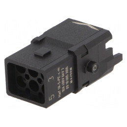 Conector HDC inserturi de contact tată Han 1A PIN 6 5 PE | Electronic-mag.ro | Componente Electronice