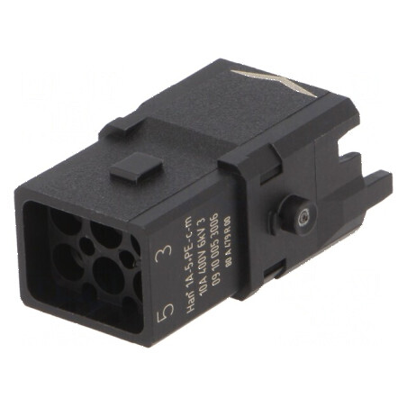 Conector HDC inserturi de contact tată Han 1A PIN 6 5 PE | Electronic-mag.ro | Componente Electronice