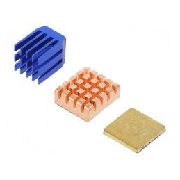 Radiator extrudat cu aripioare pentru Raspberry Pi anodizat brut | Electronic-mag.ro | Componente Electronice