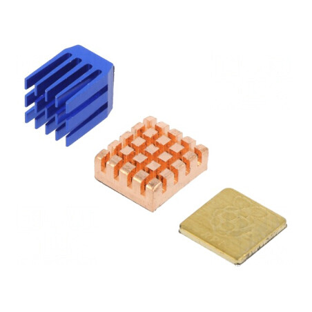 Radiator extrudat cu aripioare pentru Raspberry Pi anodizat brut | Electronic-mag.ro | Componente Electronice