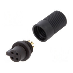 Conector circular 719 60V 4 pini mufă mamă lipire pe cablu 3A | Electronic-mag.ro | Componente Electronice
