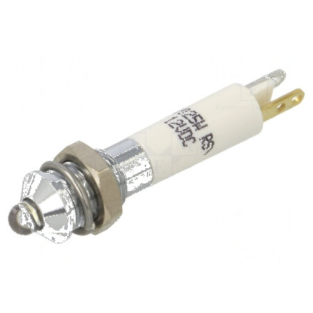 Lampă LED convexă albă 12VDC Ø6mm IP40 ØLED 3mm | Electronic-mag.ro | Componente Electronice