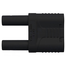 Conector banană 4mm 32A 1kVAC negru | Electronic-mag.ro | Componente Electronice