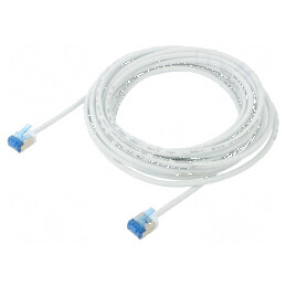 Cablu patch U/FTP 6a 5m 32AWG LSZH alb placare aurit | Electronic-mag.ro | Componente Electronice