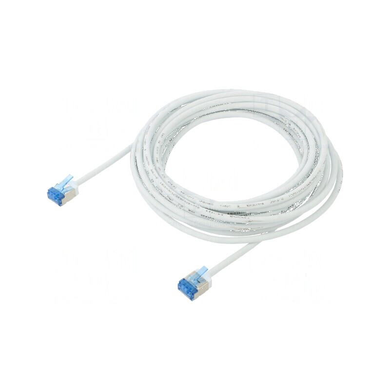 Cablu patch U/FTP 6a 5m 32AWG LSZH alb placare aurit | Electronic-mag.ro | Componente Electronice