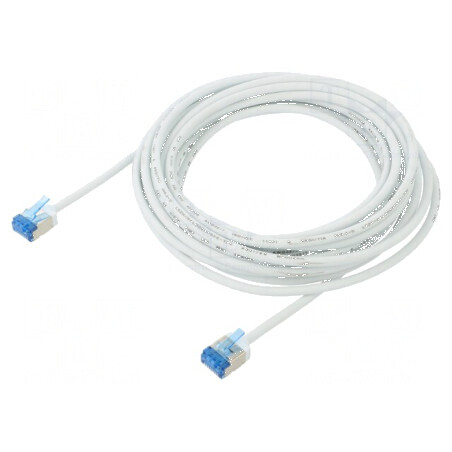 Cablu patch U/FTP 6a 5m 32AWG LSZH alb placare aurit | Electronic-mag.ro | Componente Electronice